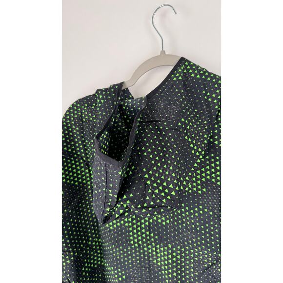 Gymshark Sport Windbreaker Jacket Mens Large Fluo Lime Green Black A2A7I New - Picture 10 of 12